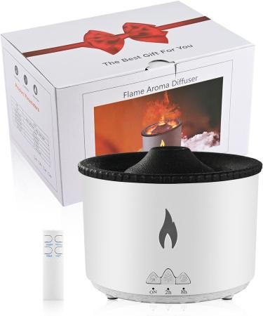 SEAAN Volcano Jellyfish Mist Humidifier 360ml Pro - Pulsating/Continuous Modes, Dual Night Light, Remote Control - Ideal for Bedroom - Buy Online on GoSupps.com
