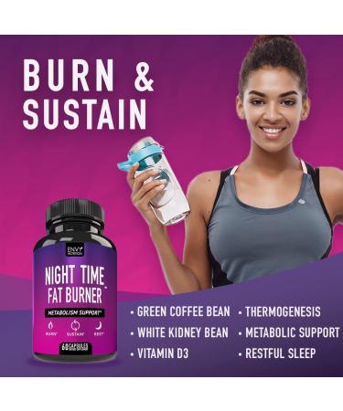 Night Time Fat Burner | Carb Blocker, Metabolism Booster & Appetite Suppressant for Weight Loss | Green Coffee Bean & White Kidney Bean Extract | 60 Capsules - Buy Online on GoSupps.com