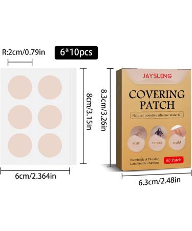 TatttooCover Up Sticker Skin Scar Pimple Sticker Skin Concealing Patches 60 Soft Breathable Latex TatttooCover Up Stickers for Scars and Taattoos Waterproof Skin Tone Inv - Buy Online on GoSupps.com