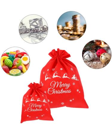 LALAFINA 6pcs Christmas Drawstring Bag Candy Bags Holiday Bag Santa Bag Candy Bag Wedding Storage Bags - Buy Online on GoSupps.com