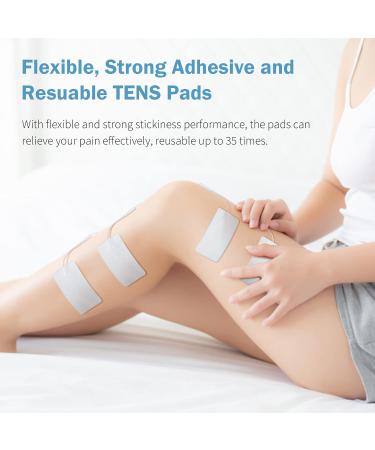 TENS Unit Replacement Pads - 20 Pcs Large 2x4 Electrode Patches Self-Adhesive & Reusable for Electrotherapy | Compatible with AUVON TENS 7000 - Buy Online on GoSupps.com
