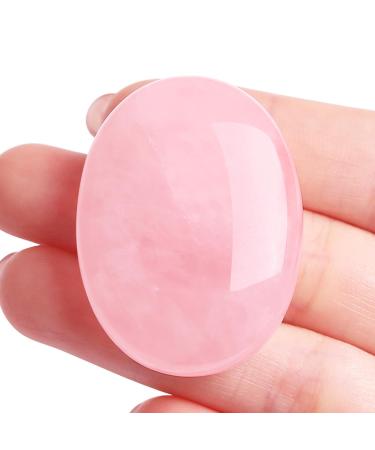 XIANNVXI Rose Quartz Oval Stones Healing Crystals Gemstones Reiki Natural Polished Palm Pocket Crystal Stone C-pink quartz