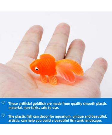 Zlxft 14pcs Neon Artificial Fish - Soft Rubber Aquarium Decor & Cat Toys | Realistic Floating Goldfish Ornaments for Aquariums - Buy Online on GoSupps.com