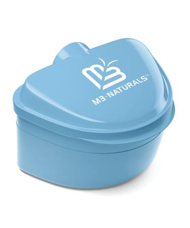 M3 Naturals Denture Bath Case | Retainer Case, Denture Case, Denture Cleaner Cup | Stain, Odor, Cleaning Kit with Strainer | Spill-Free Portable Retainer Cleaner Case