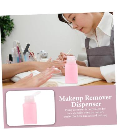 POPETPOP Nail Polish Nail Oil Pump Bottle Dispenser Makeup Remover Bottle Pump Dispenser Bottle Push down Mini Water Dispenser Powder Pump Bottle Plastic Leakproof Travel Container 6x5x13cm Pink - Buy Online on GoSupps.com