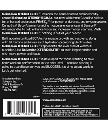 Scivation Xtend Elite BCAA Powder Sour Gummy - Sugar-Free Post Workout Recovery Drink | 7g BCAAs for Men & Women | 30 Servings - Buy Online on GoSupps.com