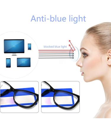 Mwah Progressive Reading Glasses for Women - Multifocal Blue Light Blocking 3.0x Magnification - Stylish Black Frame Shipping Worldwide - Buy Online on GoSupps.com