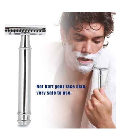Double Edge Safety Razor - Vintage Manual Blade for a Smooth Clean Shave | Hard-Wearing Reduced Irritation - Buy Online on GoSupps.com