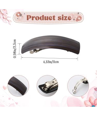 6 Pcs Large Retro Hair Barrettes Acrylic Automatic Hair Clips Classic Simple Hair Accessories Elegant French Clip Barrettes for Women Ladies Thick Hair - Buy Online on GoSupps.com