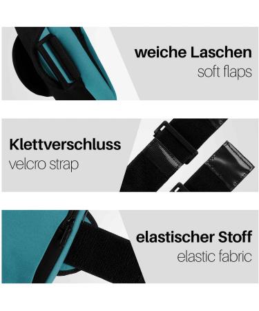 Moex Jogging Cell Phone Bag for Samsung Galaxy A53 5G | Neoprene Arm Band | Running Bracelet with 2 Compartments - Blue - Buy Online on GoSupps.com