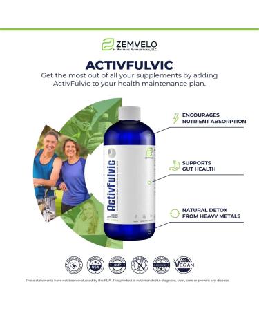 ActivFulvic - 32-Day Fulvic Acid Liquid Supplement for Digestive Health and Nutrient Absorption - Buy Online on GoSupps.com