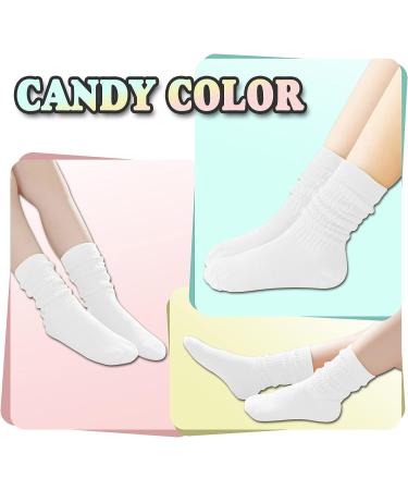 DooVid Toddler Slouch Knee High Socks - White | Boys Girls Cotton Long Crew Socks 3-5T - Buy Online on GoSupps.com