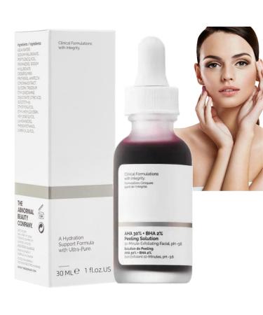AHA 30% + BHA2% Peeling Solution AHA 30% + BHA 2% Face Serum for Hydrated Peeling Solution and Hyaluronic Face Serum Face Serum for Women Peeling Solution AHA 30% + BHA 2% Exfoliating Facial Serum