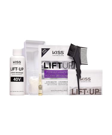 KISS Lift Up Complete Hair Bleach Kit with Plex Serum - Maximum Strength for Dark Hair - DIY 6-Pc Set - Buy Online on GoSupps.com