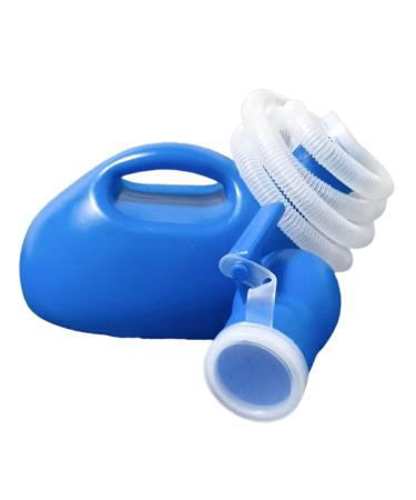 sxvbdway Urinals for Men 2000ml Plastic Pee Bottles for Men Portable Urinal for Car Elderly & Incontinence Long Tube Portable Men Urinal Blue