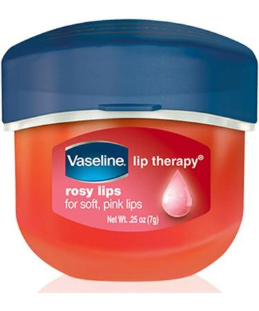 Vaseline Therapy Lip Balm Glowing 0.25oz Rosy Flavor Mini Jar - Buy Online on GoSupps.com