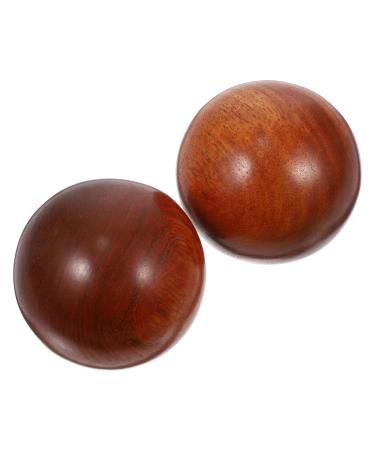 Sosoport 2 piece of health ball handball handball massage gauer Hand massage device Ball wooden tools deep tissue massage balls red wooden ball ornaments creative balls muscle stretch balls 1