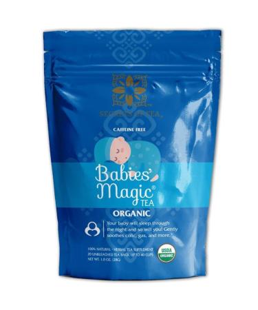 Secrets Of Tea Babies’ Magic Tea Colic Reliever Gas Acid Reflux Relief -Supports Brain Development In Babies- USDA Organic Caffeine Free Herbal Colic Tea for Babies and Newborns- 20 Count(1 Pack)