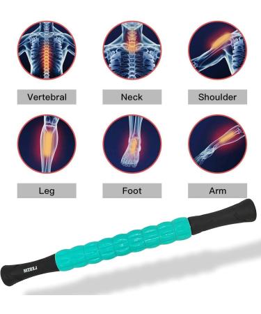 Premium Muscle Roller Stick for Athletes - Relieve Sore Muscles & Tension | Black/Blue Massage Roller for Legs Arms & Back - Buy Online on GoSupps.com