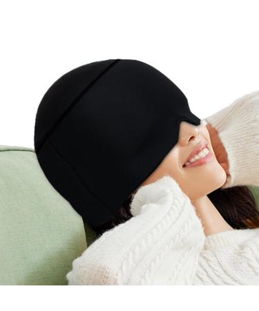 Migraine s Relief - Cold Gel Head Ice Pack Headache Hat Headache Relief Hat Migraine Cold Compress for Eyes Tension Sinus & Stress Relief Gifts Work from Home Essential Wobblo