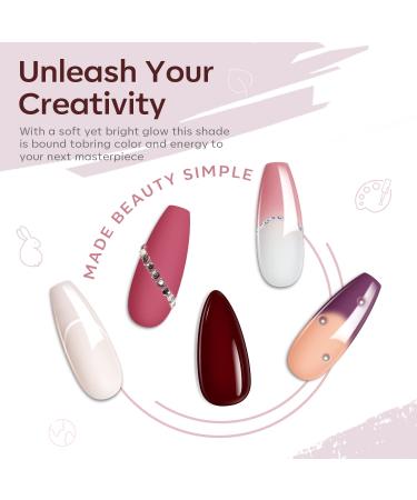 Modelones Polygel Nail Set - 6 Colors (Nude Pink Purple) | Quick Extension & Nail Art for Starters | Elegant Purple 15ml - International Shipping - Buy Online on GoSupps.com