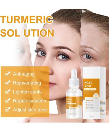 Kojic Acid Turmeric Oil Turmeric Oil Dark Spot Corrector Turmeric Face Serum Turmeric Dark Spot Corrector Serum Oil Turmeric Skin Brightening Oil Dark Spot Remover for Face Anti Aging Face Serum 100ml - Buy Online on GoSupps.com