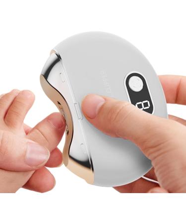 Automatic Nail | Auto Kid's Electric Nail File - Ultra Quiet Fingernail Grinder for Older Rechargeable 3-Speed with with Nail Shavings Box UV Lamp Beads Lencyh Nail Grinder White - Buy Online on GoSupps.com