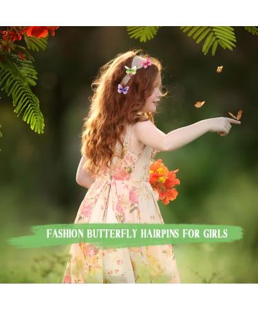 40 Pcs Medium Organza Butterfly Hair Clips for Women - Colorful Fabric Wedding Party Hair Accessories - Buy Online on GoSupps.com