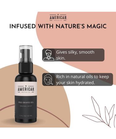 Premium Pre-Shave Oil for Men | Natural Argan & Jojoba Blend | Smooth Irritation-Free Shave | American Shaving Co - 2 Oz - Buy Online on GoSupps.com