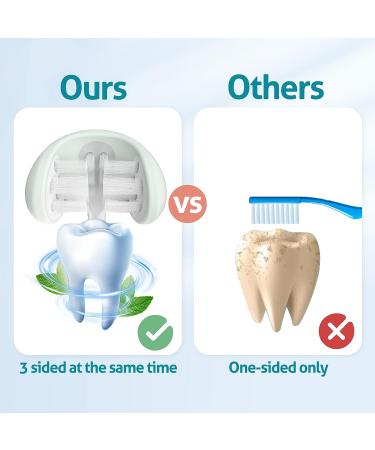 RAZOKO 3 Sided Toothbrush for Kids - Gentle Triple-Angle Training Toothbrush for Toddlers - Effective Oral Care with Great Angle Bristles - Buy Online on GoSupps.com
