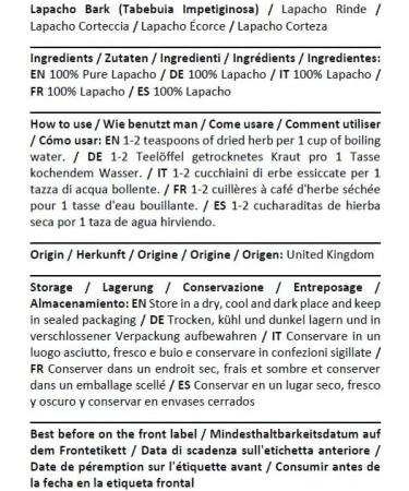 Health Embassy Lapacho Bark Herbal Tea | PAU d'Arco | Lapacho Bark Tea 50g - Buy Online on GoSupps.com