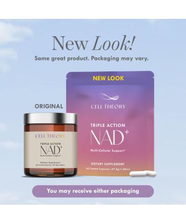 Cell Theory NAD+ Supplement Triple Action Liposomal NAD+ & NADH Formula for Cellular Energy Mitochondrial Support and Longevity Developed by Dr. Halland 60 Capsules (30-Day Supply) - Buy Online on GoSupps.com