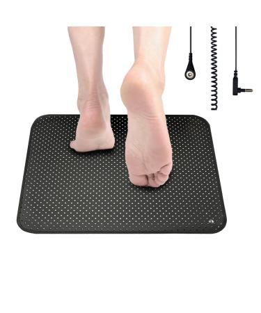 Equipment pad breathable mat grounding therapy ground connection sleeping mat reduced static pain insomnia summer cold pillows with 4.8 m black cord (39.9x49.8 cm)