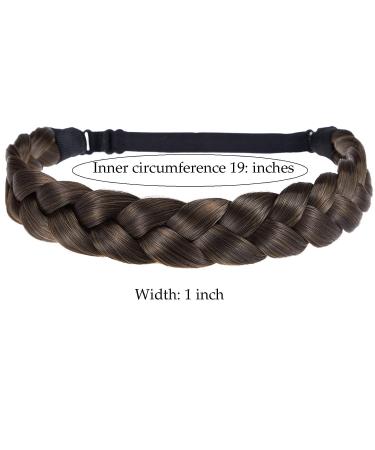 TOECWEGR Braid Headband 3 Strands Synthetic Hair Classic Wig Hair Hoop - Chunky Elastic Hairpiece for Ladies - Buy Online on GoSupps.com