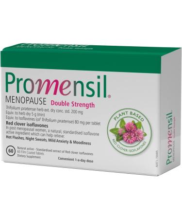 Promensil Menopause Double Strength 60 Tablets - Natural Relief for Menopausal Symptoms - Buy Online on GoSupps.com