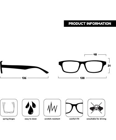 UV Reader Rubberized Glasses for Myopia - Red & Black -2.00 Diopters | International Shipping - Buy Online on GoSupps.com