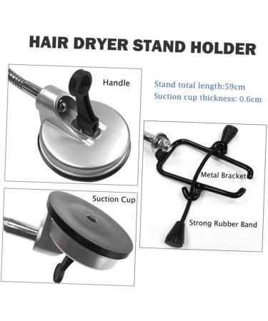 Alipis Adjustable Blow Bathroom Storage Suction Hair Stand Cup Steel Holder Dryer Rack Hands - Buy Online on GoSupps.com
