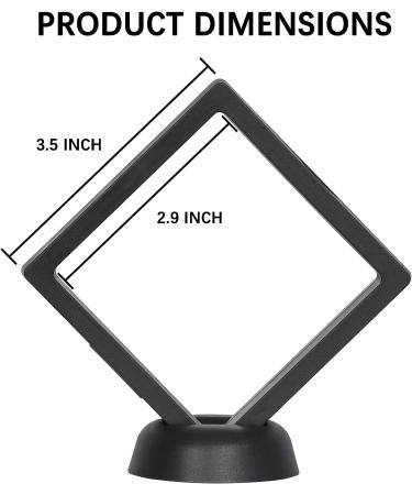 3D Floating Frame Shadow Box | Challenge Coin Display Case | Magic Suspension Stand in Black - Rectangular Shape - Buy Online on GoSupps.com