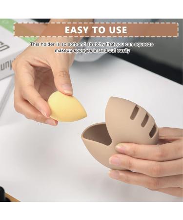 Suatien Sleek Makeup Brush Holder | Waterproof Silicon Pouch | Magnetic Closure Case for Travel | Best Gift & Organizer (Khaki - Buy Online on GoSupps.com