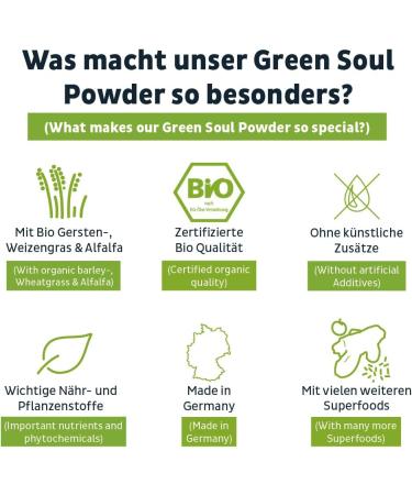 Buy Bio Green Bowl Smoothie Powder - German Superfood Blend with Barley Grass Wheat Grass & Alfalfa | 200g - International Shipping - Buy Online on GoSupps.com
