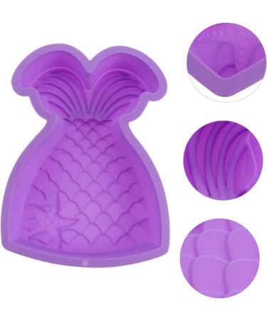 OUNONA 2pcs Mermaid Cake Mold Mini Candy Broiler Pan for Oven Mermaid Tail Ice Mold Butter Molds Oven Baking Tool Silicone Soap Mold Candy Mold Fishtail Baking Tools Silica Gel 24X17X4CMx2pcs Random Colorx2pcs - Buy Online on GoSupps.com