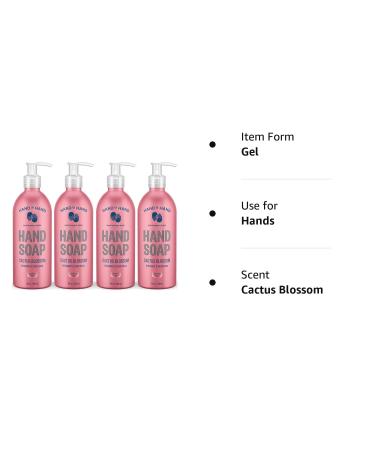 Hand in Hand Nourishing Liquid Hand Soap 10 Fl Oz Bergamot & Crisp Basil Cactus Blossom Scent 4-Pack - Buy Online on GoSupps.com