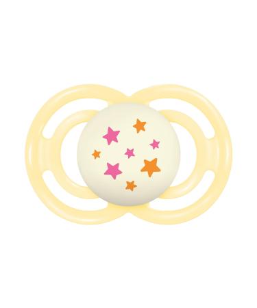 MAM Perfect Night Skinsoft Silicone Pacifier with Pacifier Holder 16+ Months Pink