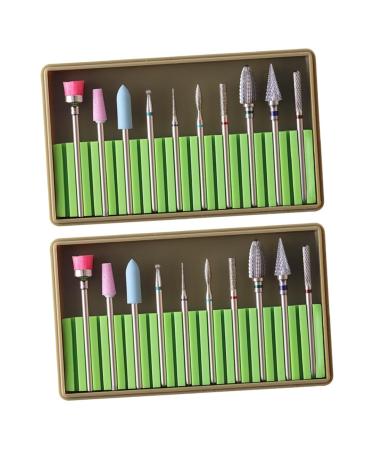 FOMIYES 2 Sets Para U as Nail Molding Gel Nails Gel Diamond Nail Bit Nail Art Supplies Nail Drill Bit Brush Nail Drill Bits Nail Drill Tool Head Grinding Head Nail File 5x1cmx2pcs Greenx2pcs