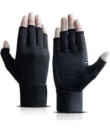 Buy Copper Arthritis Gloves for Pain Relief - Compression Fingerless Gloves for Men & Women - Breathable Non-Slip Design - Ideal for Carpal Tunnel & Swelling - Small/Medium - Buy Online on GoSupps.com