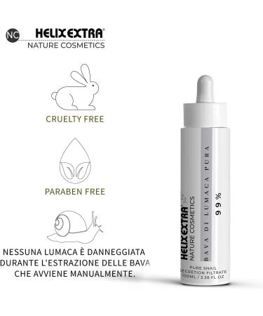 Helix Extra - 100% Pure Snail Slime Large Size 100ml Pure Snail Slime Serum Moisturizing Anti-Wrinkle Anti-Aging for Face Neck and D collet Multi-Purpose Anti-Dark Spot Brightening - Buy Online on GoSupps.com