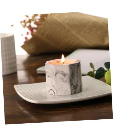 FRCOLOR Scented Octagonal Soy Candles Smokeless Marbling Party & Bathroom Decor | Perfect for Meditation & Ornaments - Buy Online on GoSupps.com