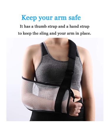 Mesh Shoulder Sling for Rotator Cuff Surgery Recovery - Arm Brace Support for Men and Women (White) - Buy Online on GoSupps.com