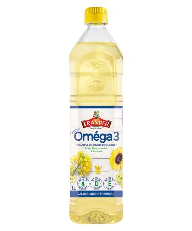 Tramier Oil Blend Rich in Omega 3 (1 x 1 L) Blend of Rapeseed Oil, Grape Seed Oil and Sunflower Oil, Oil Bottle Rich in Vitamins D and E