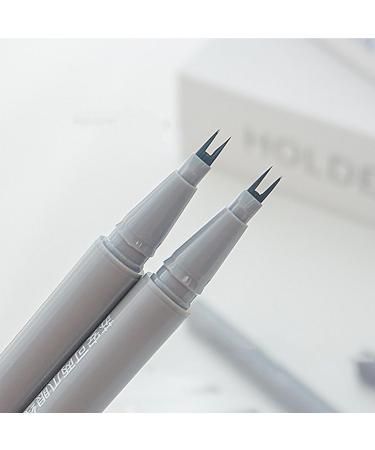 Double Tip Lower Eyelash Pen Waterproof Liquid Eyeliner Eyelash Pencil Ultra Fine Tip SmudgeProof Eyeliner Long Lasting Multifunctional Makeup Pen for Lower Eyelashes Eyebrows Decorhome GrayBlack - Buy Online on GoSupps.com